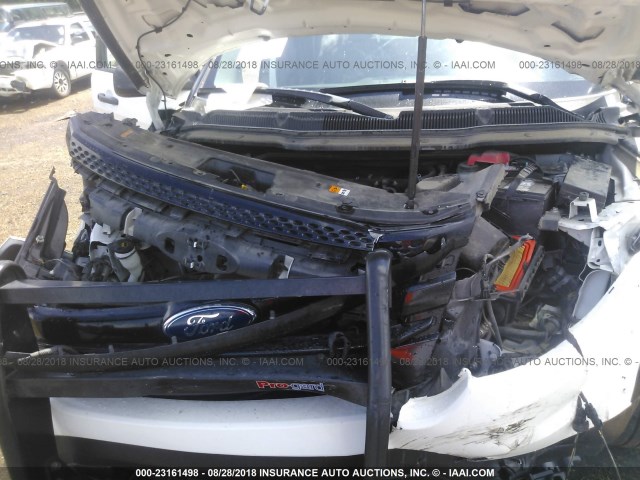 1FM5K8AR2EGB20081 - 2014 FORD EXPLORER POLICE INTERCEPTOR WHITE photo 10