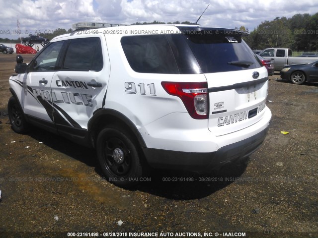 1FM5K8AR2EGB20081 - 2014 FORD EXPLORER POLICE INTERCEPTOR WHITE photo 3