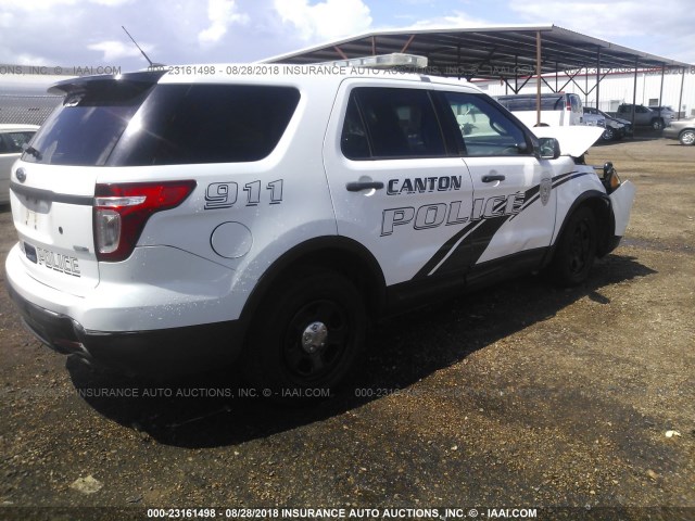 1FM5K8AR2EGB20081 - 2014 FORD EXPLORER POLICE INTERCEPTOR WHITE photo 4