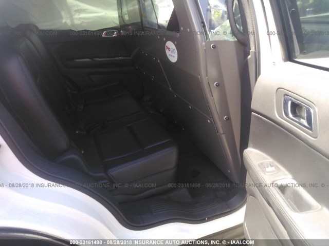1FM5K8AR2EGB20081 - 2014 FORD EXPLORER POLICE INTERCEPTOR WHITE photo 8