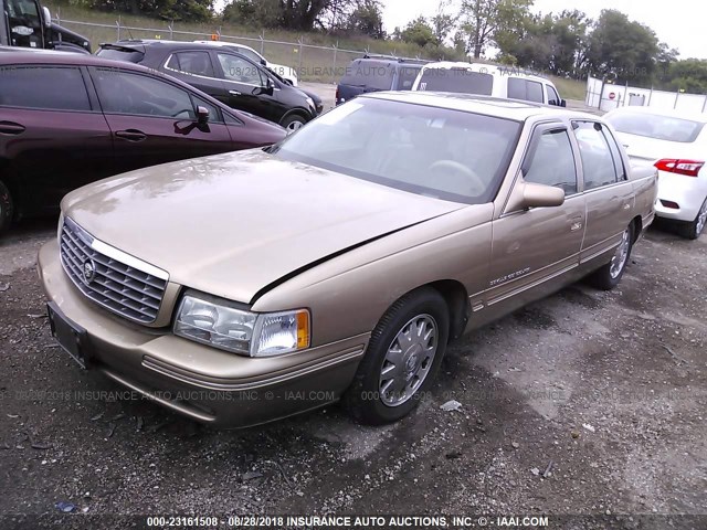 1G6KF5497WU714757 - 1998 CADILLAC DEVILLE CONCOURS GOLD photo 2