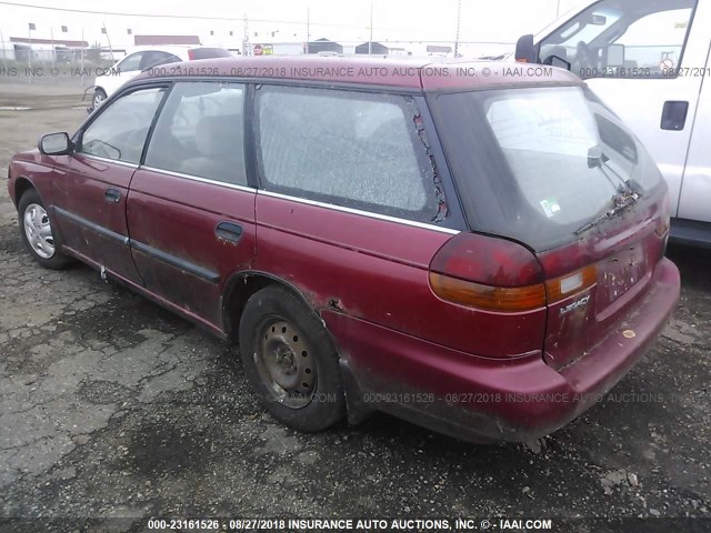 4S3BK4251T7309295 - 1996 SUBARU LEGACY BRIGHTON RED photo 3