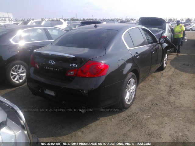 JN1CV6AR0DM766794 - 2013 INFINITI G37 BLACK photo 4