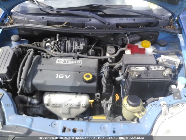 KL1TD66698B073942 - 2008 CHEVROLET AVEO LS BLUE photo 10