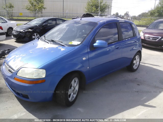 KL1TD66698B073942 - 2008 CHEVROLET AVEO LS BLUE photo 2