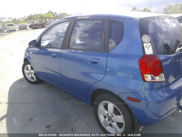 KL1TD66698B073942 - 2008 CHEVROLET AVEO LS BLUE photo 3