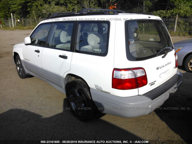 JF1SF65652H706625 - 2002 SUBARU FORESTER S WHITE photo 3