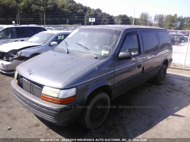 1B4GH44R1PX713964 - 1993 DODGE GRAND CARAVAN SE GRAY photo 2