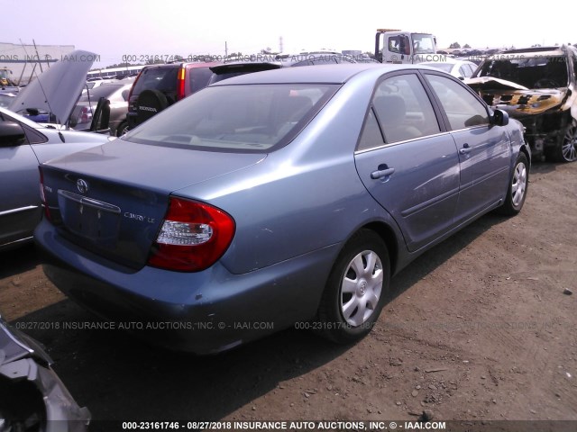 4T1BE32K74U827515 - 2004 TOYOTA CAMRY LE/XLE/SE 浅蓝色 照片 4