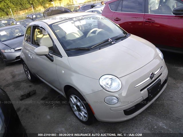 3C3CFFAR4CT209927 - 2012 FIAT 500 POP BEIGE photo 1