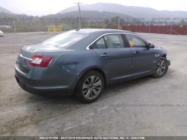 1FAHP2FW5AG154370 - 2010 FORD TAURUS LIMITED BLUE photo 4