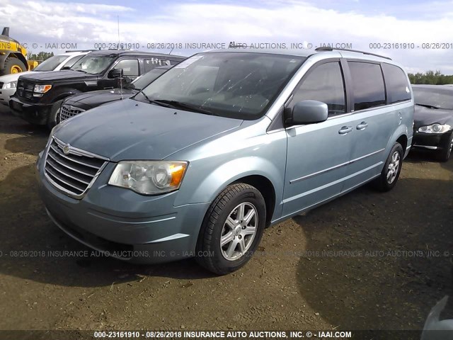 2A4RR5D19AR249069 - 2010 CHRYSLER TOWN & COUNTRY TOURING Light Blue photo 2