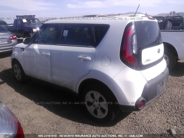 KNDJN2A22E7017849 - 2014 KIA SOUL WHITE photo 3