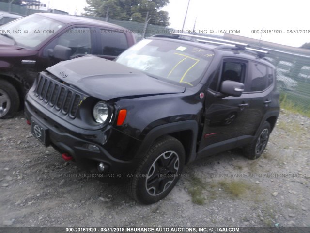 ZACCJBCT8GPC84073 - 2016 JEEP RENEGADE TRAILHAWK BLACK photo 2