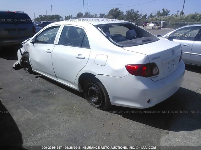 JTDBL40E899067120 - 2009 TOYOTA COROLLA LE/XLE WHITE photo 3