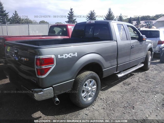 1FTFX1EF9EFA99558 - 2014 FORD F150 SUPER CAB GRAY photo 4