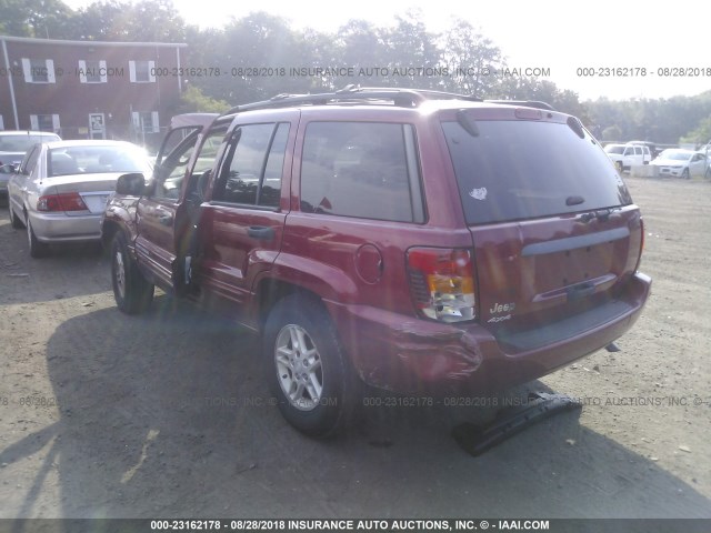 1J4GW48S74C190212 - 2004 JEEP GRAND CHEROKEE LAREDO/COLUMBIA/FREEDOM 红色 照片 3