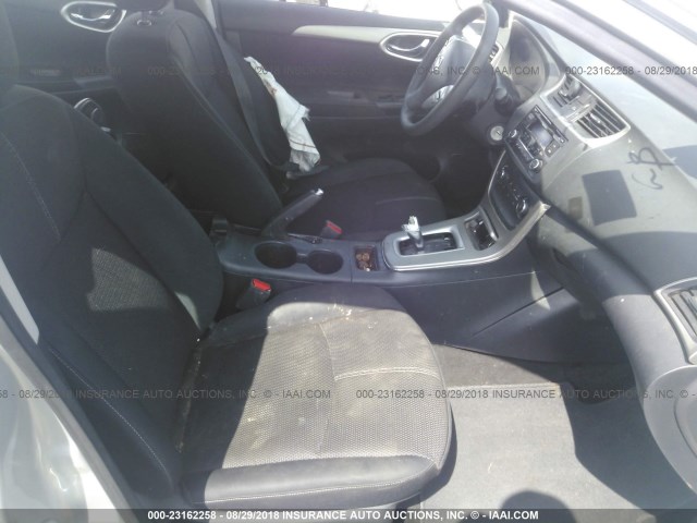 3N1AB7AP6FY352777 - 2015 NISSAN SENTRA S/SV/SR/SL SILVER photo 5