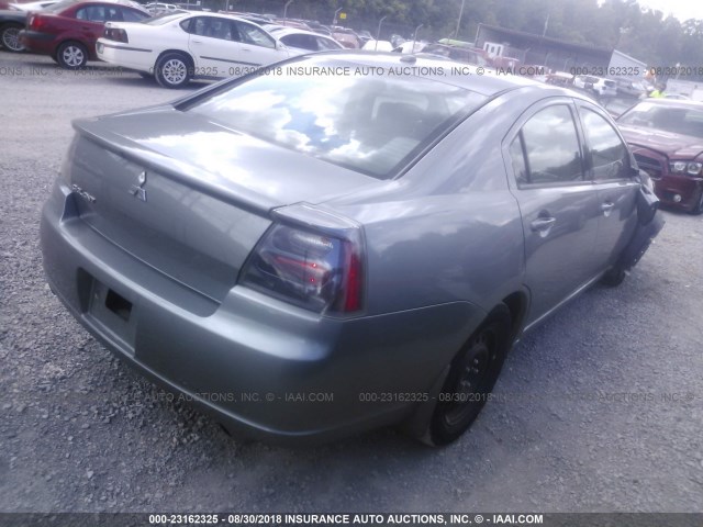 4A3AB56F77E025088 - 2007 MITSUBISHI GALANT ES PREMIUM/LS PREMIUM GRAY photo 4