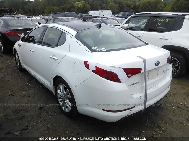 5XXGN4A76DG228933 - 2013 KIA OPTIMA EX WHITE photo 3