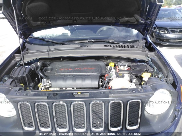 ZACCJAAB2HPF15975 - 2017 JEEP RENEGADE SPORT Կապույտ լուսանկար 10