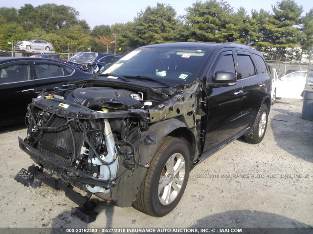 1C4RDJDGXDC693866 - 2013 DODGE DURANGO CREW BLACK photo 2