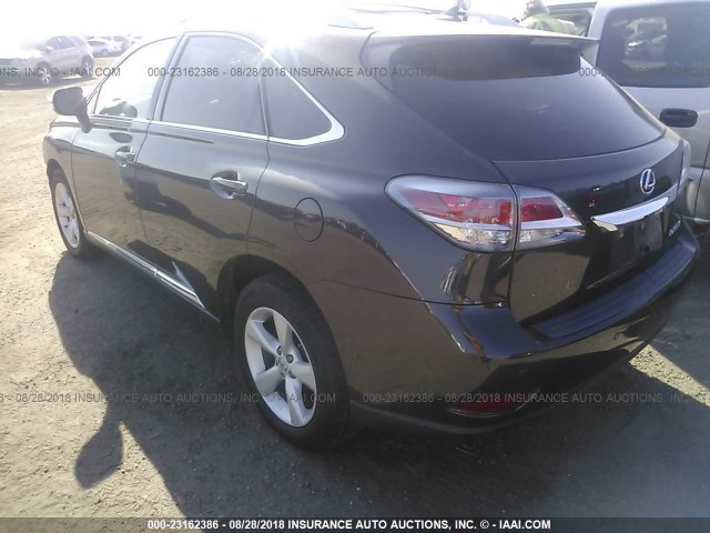 2T2BK1BA9DC172811 - 2013 LEXUS RX 350/BASE/F SPORT BROWN photo 3