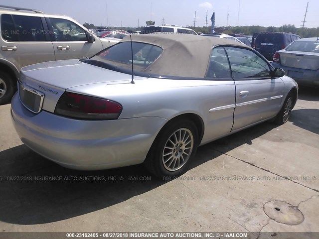 1C3EL55R85N537912 - 2005 CHRYSLER SEBRING TOURING SILVER photo 4