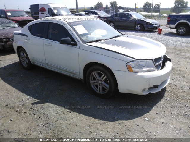 1B3LC56K38N607231 - 2008 DODGE AVENGER SXT WHITE photo 1