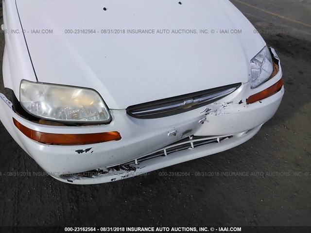 KL1TD66668B084154 - 2008 CHEVROLET AVEO LS WHITE photo 6