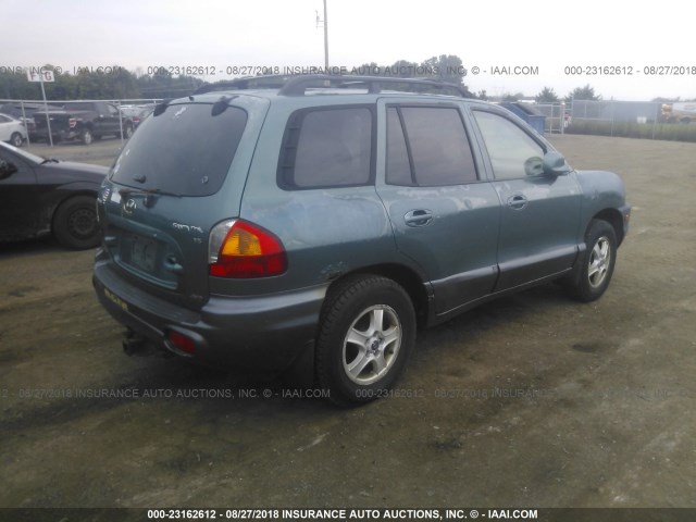 KM8SC73DX3U369478 - 2003 HYUNDAI SANTA FE GLS/LX Light Blue photo 4