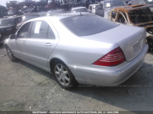 WDBNG70J73A374511 - 2003 MERCEDES-BENZ S 430 SILVER photo 3