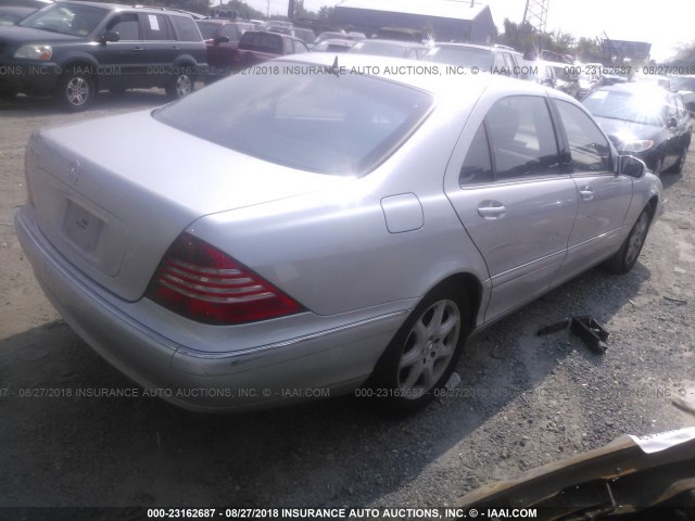 WDBNG70J73A374511 - 2003 MERCEDES-BENZ S 430 SILVER photo 4