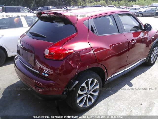 JN8AF5MR4CT115541 - 2012 NISSAN JUKE S/SV/SL RED photo 4