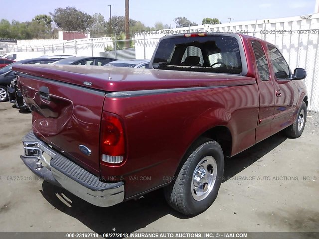 1FTZX17251NB61433 - 2001 FORD F150 RED photo 4