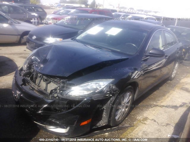 1YVHZ8DH2D5M10521 - 2013 MAZDA 6 TOURING BLACK photo 2