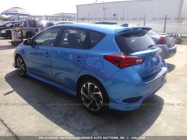 JTNKARJE8HJ547751 - 2017 TOYOTA COROLLA IM BLUE photo 3