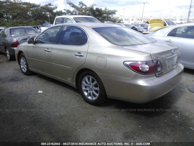 JTHBF30G820036686 - 2002 LEXUS ES 300 GOLD photo 3