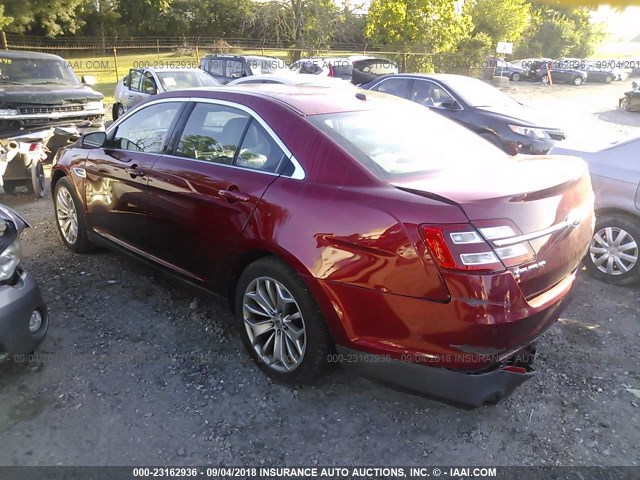 1FAHP2F8XDG232888 - 2013 FORD TAURUS LIMITED RED photo 3