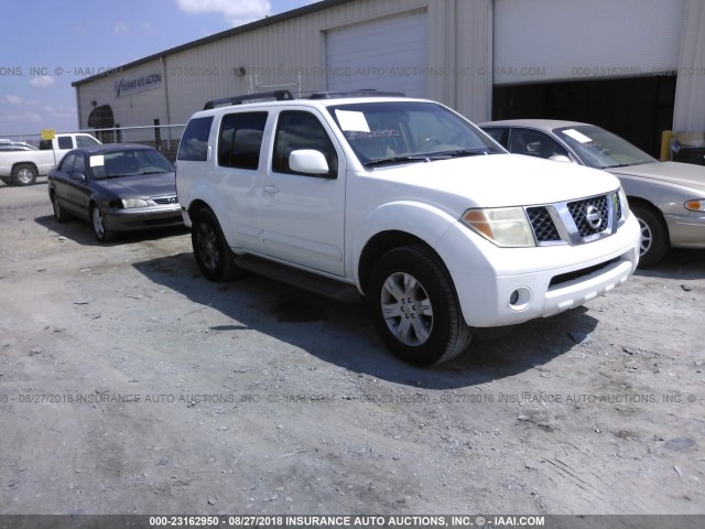 5N1AR18W37C623111 - 2007 NISSAN PATHFINDER LE/SE/XE WHITE photo 1