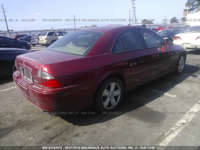 1LNFM87A16Y610183 - 2006 LINCOLN LS 红色 照片 4