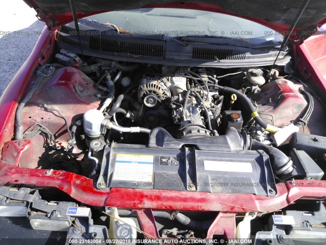 2G1FP22KXV2136036 - 1997 CHEVROLET CAMARO RS RED photo 10