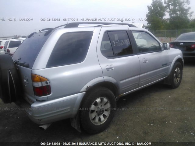 4S6CM58W2W4424601 - 1998 HONDA PASSPORT EX/LX Արծաթագույն լուսանկար 4