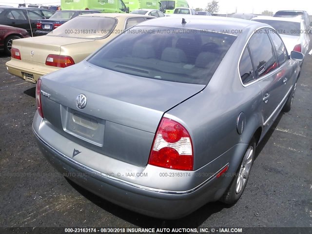 WVWPD63B83P342679 - 2003 VOLKSWAGEN PASSAT GLS SILVER photo 4