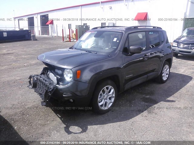 ZACCJABB8JPH62860 - 2018 JEEP RENEGADE LATITUDE BLACK photo 2