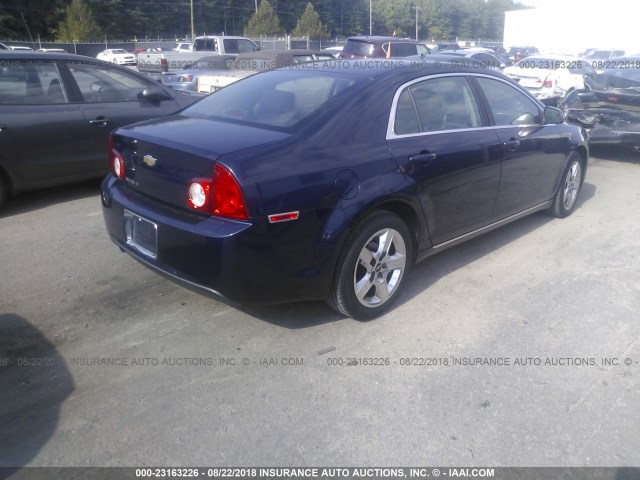 1G1ZC5EB1AF256306 - 2010 CHEVROLET MALIBU 1LT Dark Blue photo 4