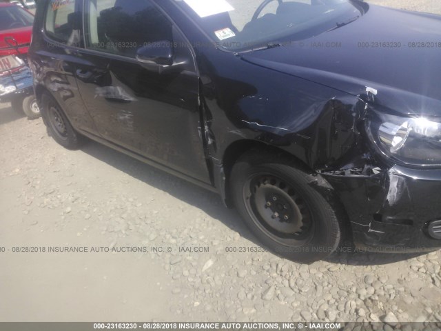 WVWBB7AJ3BW131782 - 2011 VOLKSWAGEN GOLF BLACK photo 6