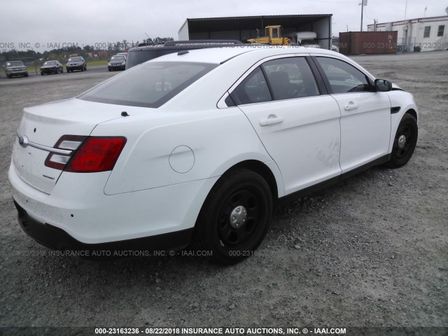 1FAHP2L83HG100307 - 2017 FORD TAURUS POLICE INTERCEPTOR WHITE photo 4