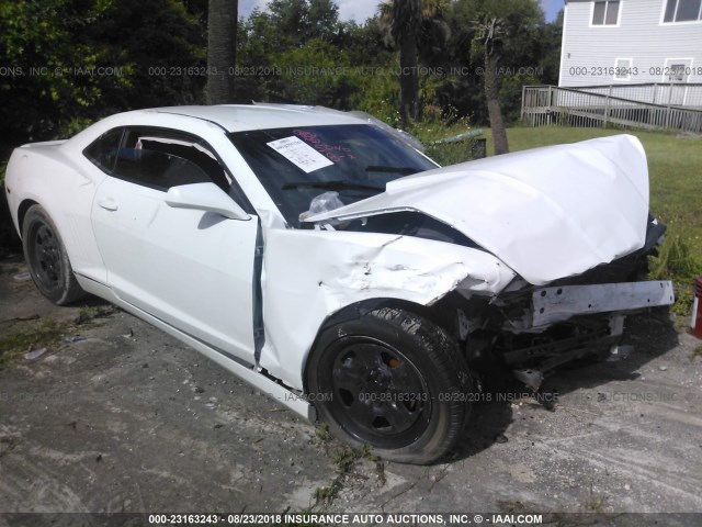 2G1FA1E37D9221941 - 2013 CHEVROLET CAMARO LS WHITE photo 1