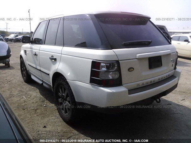 SALSK254X9A214682 - 2009 LAND ROVER RANGE ROVER SPORT HSE WHITE photo 3